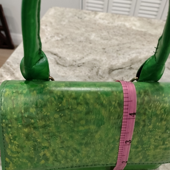 Fairy purse with flowery reveal tiny green handbag crossbody with handle 6x3x5 - Picture 9 of 14